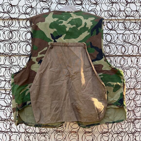 Vintage Big Horn Black Sheep Camo Old School Vest Back Pocket Bird Hunting XL - Picture 7 of 8